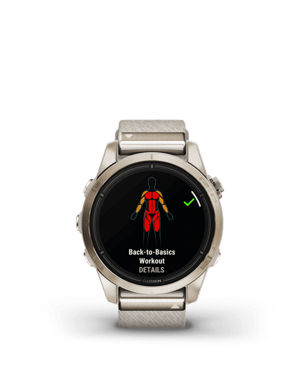 Garmin epix Pro (Gen 2) – Sapphire Edition 42mm, Soft Gold, Nylon