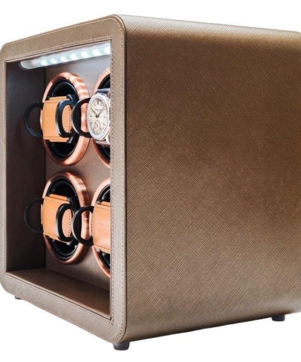 Leanschi watch winder 4 slots/brown saffino - Bilde 2