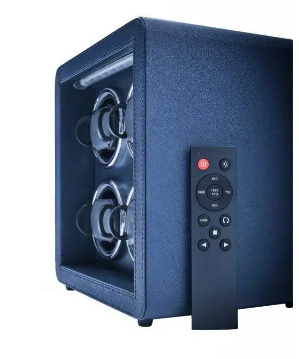Leanschi watch winder 4 slots/blue saffino