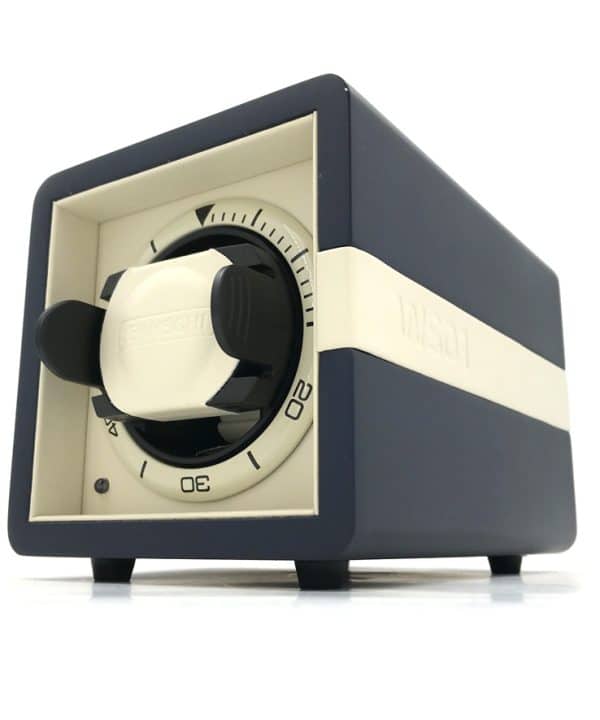 Leanschi single watch winder/blue-beige