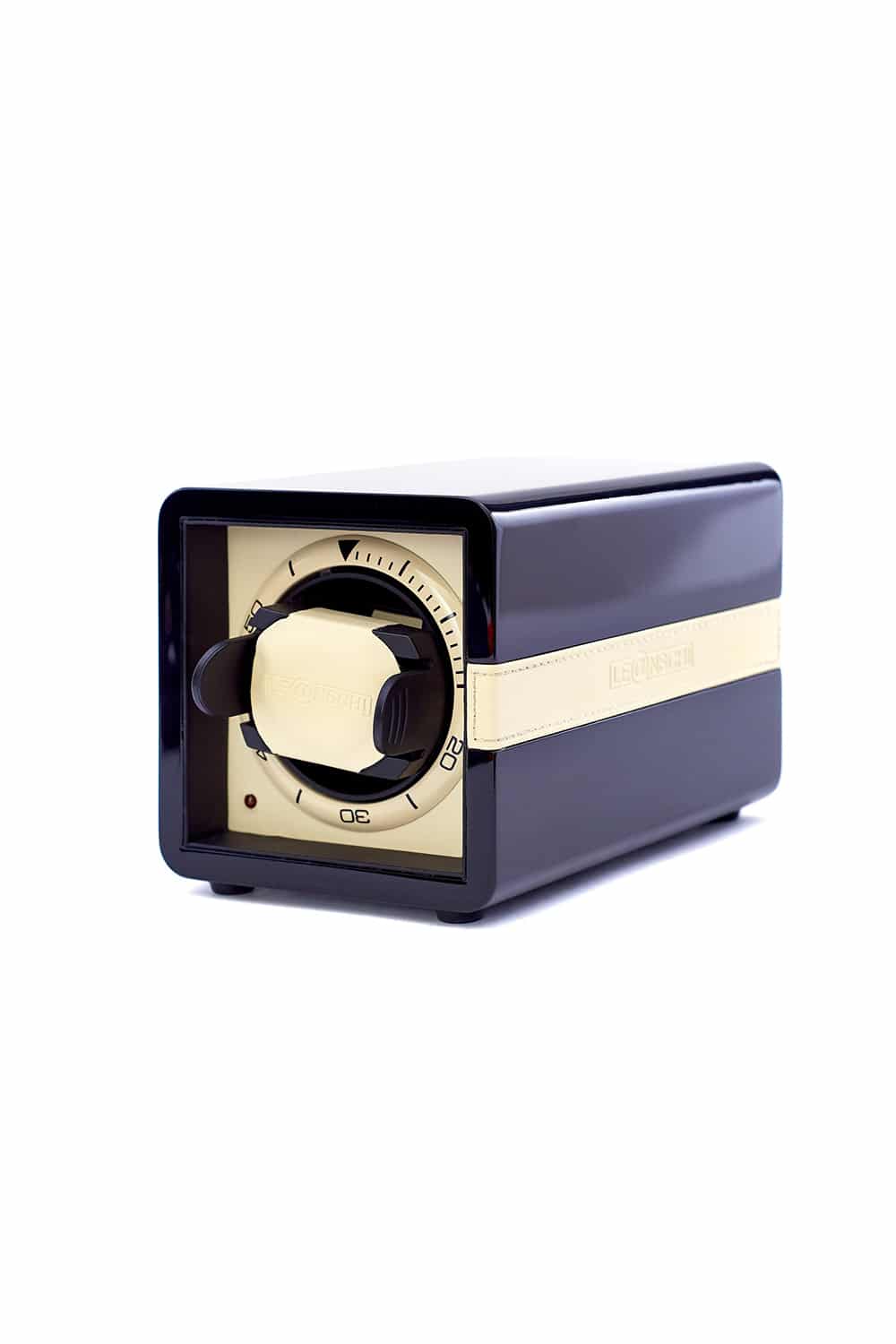 Leanschi Single watchwinder | Sport Edition Black & Ivory