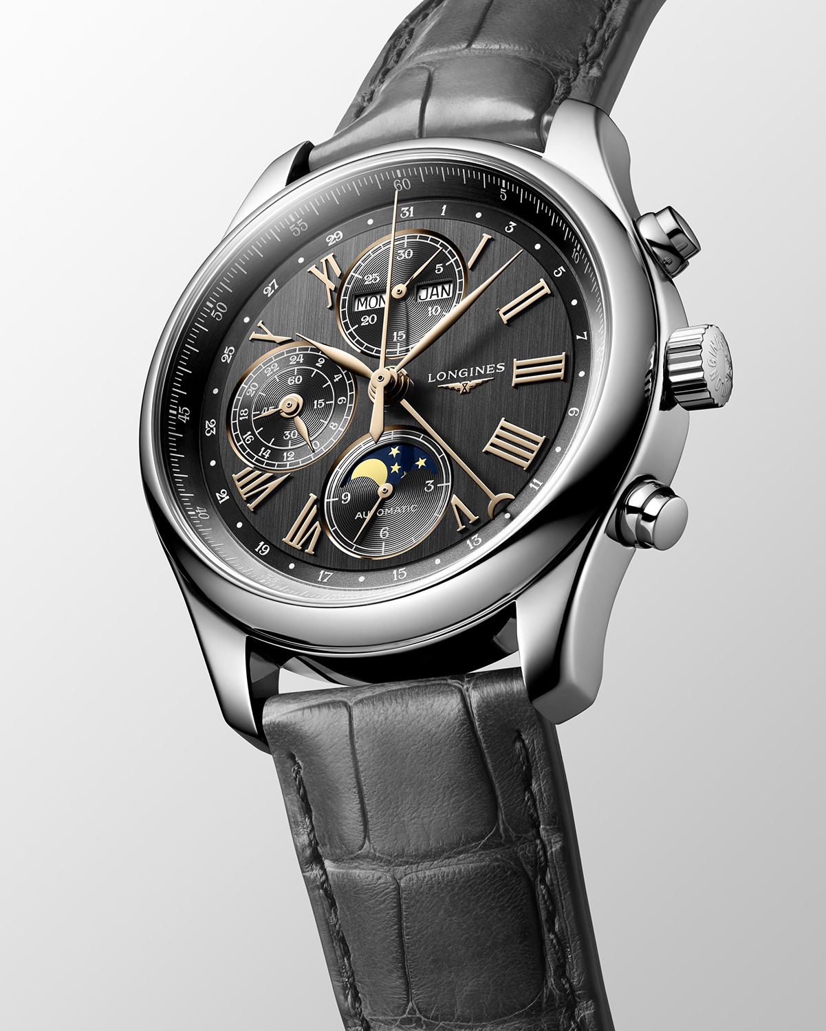 Longines Master Collection Chronograph Moon Phase 42mm - L2.773.4.61.2 - Bilde 2