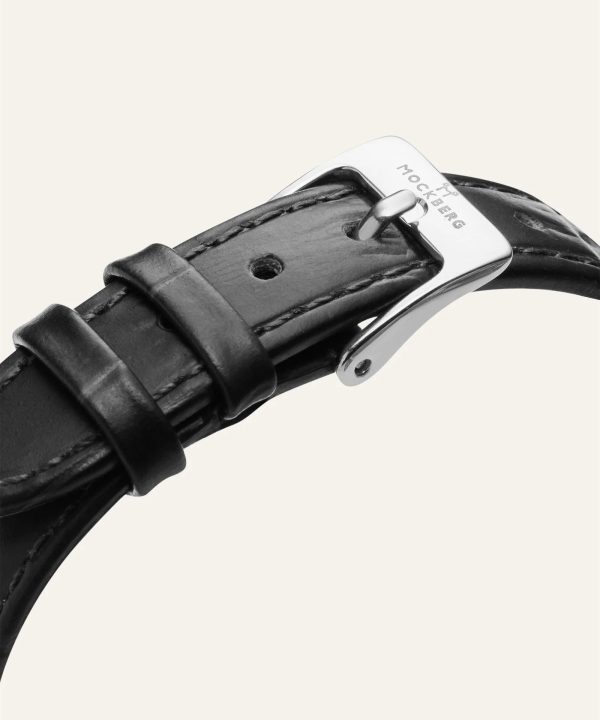 Mockberg Timeless Black Leather Silver Watch 19x28mm - MB0246 - Bilde 4