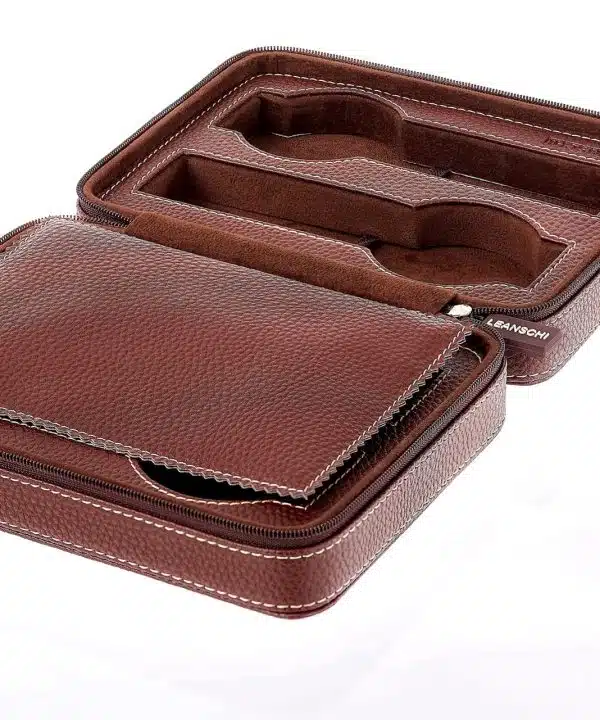 Leanschi ZIP-pouch storage | transport 4 watches | brown PU - Bilde 2