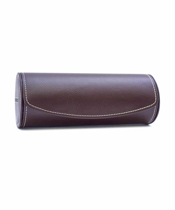 Leanschi Watch-Roll for 3-4 watches | chocolate brown PU-leather