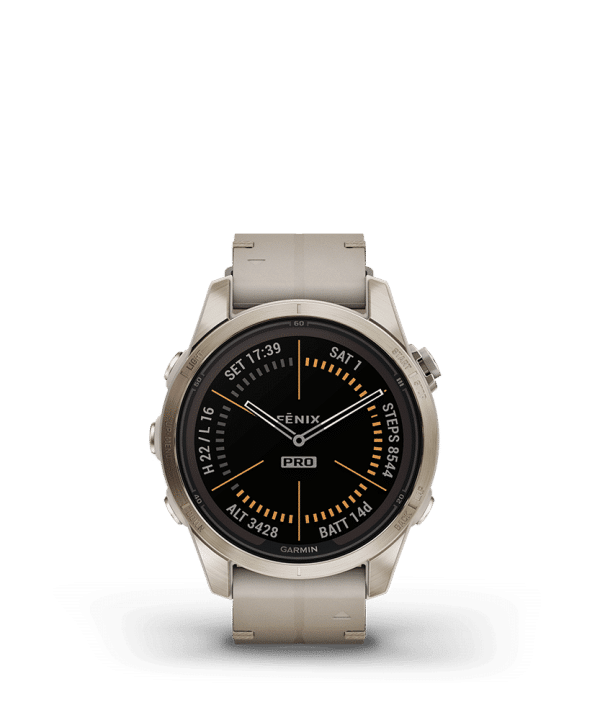 Garmin fēnix 7S Pro – Sapphire Solar Edition, Soft Gold, Leather